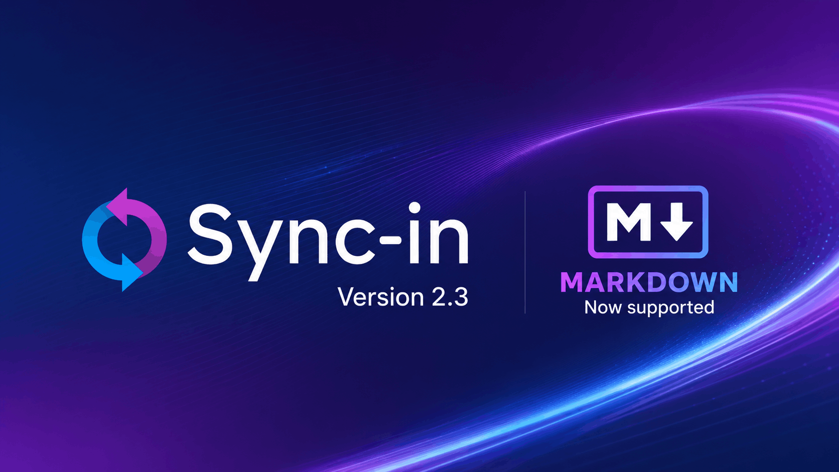 Intégration Markdown dans Sync-in