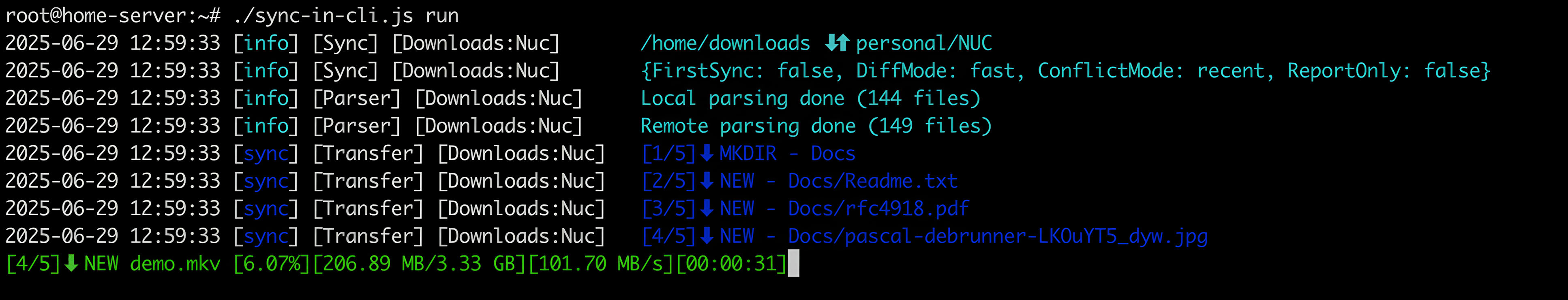 Sync CLI