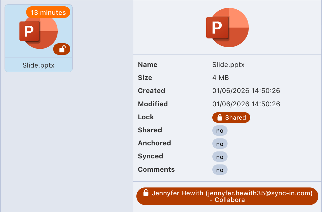 File Locking Sync-in file locking status in the file manager