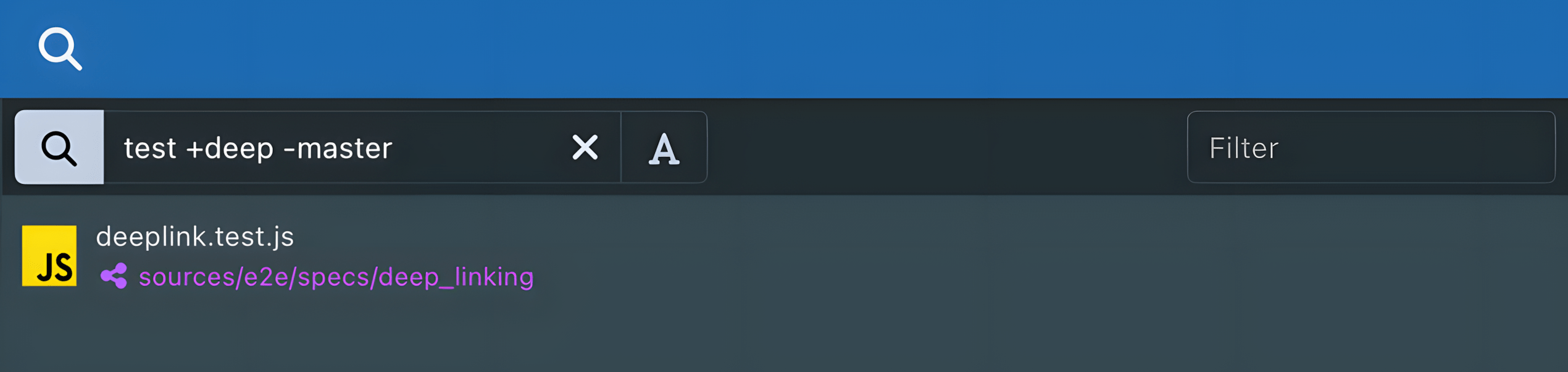 Sync-in search results by file name or path